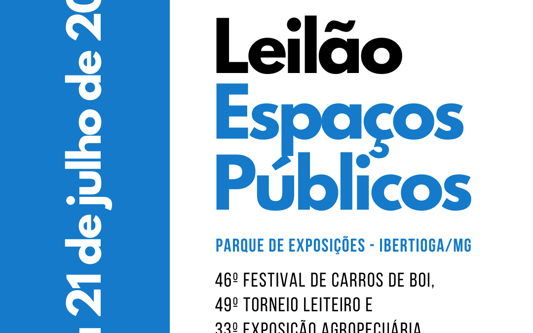 Leilão para concessão dos espaços públicos destinados à exploração comercial de barracas, trailers e parque de diversões no 46º Festival de Carros de Boi